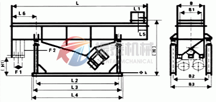 DZSF直線振動(dòng)篩外形尺寸圖